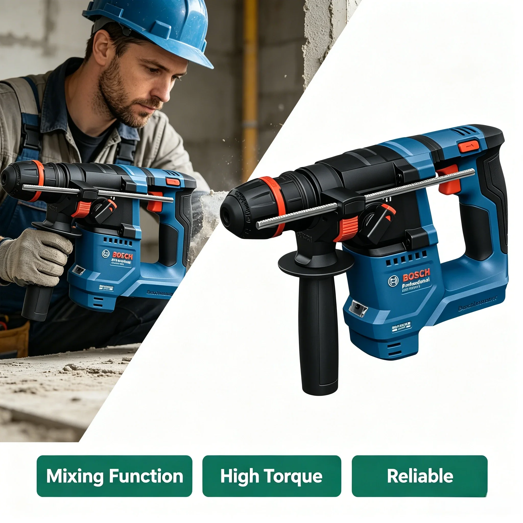 Power Tools Professional - BOSCH GBH 18V-18X 18V Fırçasız, Kablosuz,