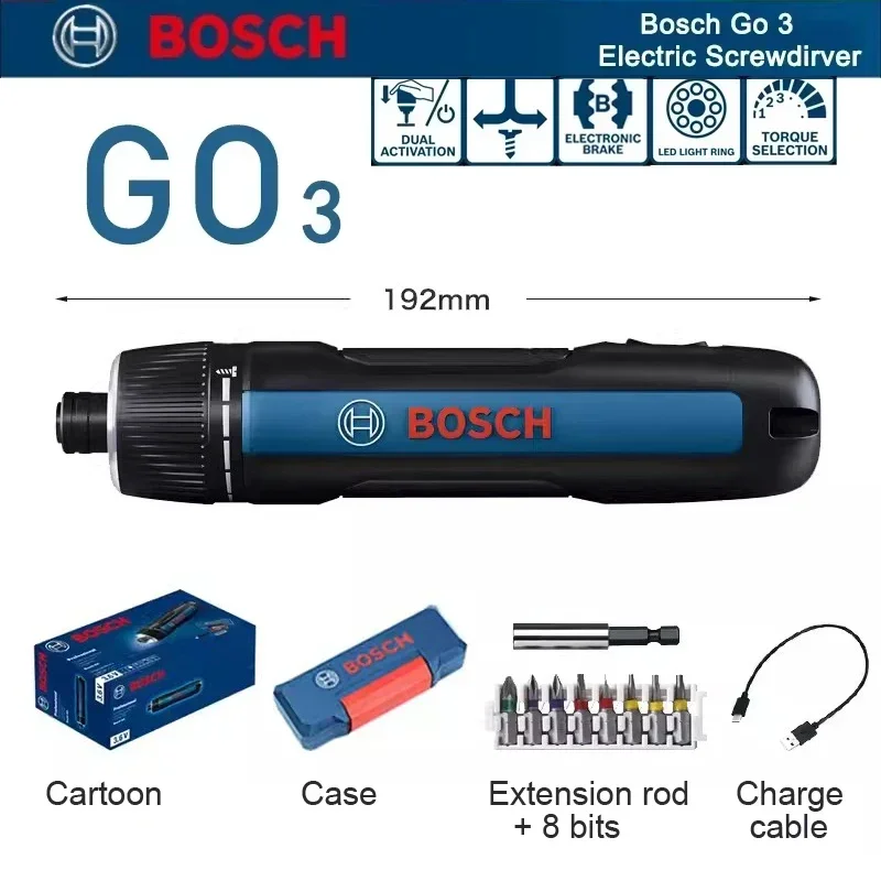 Power Tools Professional - Bosch GO 3 Elektrikli Tornavida Seti,